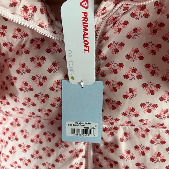 Hill House The Violet Ruffle Sleeve Puffer Jacket Size Small Posy Pink - Picture 6 of 12